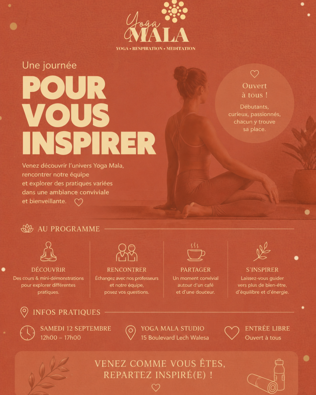 Yoga Mala Open House poster